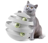 KOLA PANDA Roly-Poly Round Interactive Cat Toy, Wobbling Cup Shape Toy and Jingle for Indoor Cats, Dark Green Dark Green