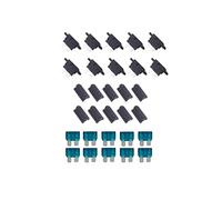 KOLACEN 10 Pcs Auto ATC Blade Standard Fuse Holder Seat for Car Boat Truck SUV with Cover Black + 10 Pcs 15 Amp Standard Fuse