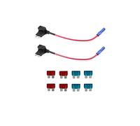 KOLACEN Automotive Car Truck 2-Piece 16 Gauge Add-a-Circuit Fuse TAP Adapter for Regular Standard Blade Type + 8 Standard Fuses (10A, 15A)