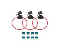 KOLACEN Automotive Car Truck In-line 16 Gauge Fuse Holder for Regular Standard Blade Type Fuse 3 Pieces + 8 Pieces Standard Blade Fuse 15Apm