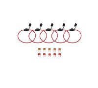 KOLACEN Automotive Car Truck In-line 18 Gauge Fuse Holder for Mini Blade Type 5 Pieces + 10 Pieces Mini Blade Fuse 5Apm 10Apm