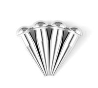 Kolach Stainless Steel Stretching Kit Short Taper Expander O-Ring Round | Flat Top Body Piercing Jewelry Small Size Black | Silver Set, 9-10 mm, Metal, sandstone