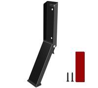 KOLAKO Door Stopper, Kick Down Door Stop Indoors Self Adhesive Door Stoppers Stainless Steel, Black Heavy Duty Door Holder, Kickdown Doorstop with Rubber Tip Bumper