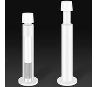 KOLAKO Door Stoppers, Wall Door Stops, 4.4 Inch Long Spring Doorstop with Soft Rubber Tip, Baseboard Door Bumper, White, 2 Pack