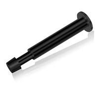 KOLAKO Long Door Stop for Skirtings, Black, 1 Piece, Wall Mount, Adjustable, Modern, Heavy Duty, Stainless Steel, Rubber Tip, Quiet, Peace of Mind