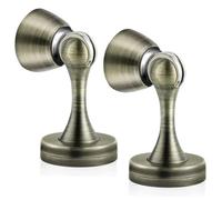 KOLAKO Magnetic Door Stop, Bronze Magnetic Door Stopper, Heavy Duty Solid Metal Soft Magnet Door Catch Modern Magnetic Doorstop for Bottom of Doors Installed to Keep Door Open