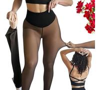 Kolarmo 2026 New Compression Band & One Seam Option, The Original Magic Fleece Lined Leggings, Plus-Size Warm Bare-Leg Tights (Tan-L/XL)