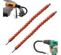 Kolarmo Corduroy Superbit,2Set Super Bit,Flexible Drill Bit Extension,Superbit Screwdriver Flexible,Flexible Shaft Extension Screwdriver Drill Bit,Bendable Flexible Extension(Orange 2pcs)