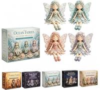 Kolarmo Fairy Patchwork DIY Collection, Flower Fairies Patchwork Sewing Kit, Make 4pcs Winged Elf Cloth Dolls, Artisanal Fabric Nymph Project, Creative Home Decor Handmade Gift for Craft Lovers (D)
