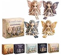 Kolarmo Fairy Patchwork DIY Collection, Flower Fairies Patchwork Sewing Kit, Make 4pcs Winged Elf Cloth Dolls, Artisanal Fabric Nymph Project, Creative Home Decor Handmade Gift for Craft Lovers (B)