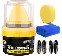 Kolarmo Leather Repair Cream Liquid Shoe Polish,Leather Cream Shoe Polish,Leather Shoe Polish,Care Shoe Polish,Shoe Cream with Sponge Applicator,Leather Shoe Beauty Cream with sponge (Black)