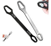 Kolarmo Universal Car Wrench Self-Adjusting Double Ended Wrench 8-13mm &14-22mm Self-Tightening Multi-Function Repair Tool Chrome Vanadium Steel Metric for Home Car Outdoor Mechanical Repair