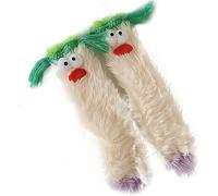 Kolarmo Warm Cozy Fluffy Cartoon Monster Socks,Funny Cute Fuzzy Slipper Socks,Cozy Plush Fluffy Indoor Sock,Soft Cozy Plush Fluffy Socks Winter Warm Indoor Slipper Socks (White)