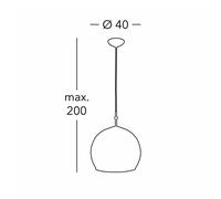 KOLARZ hanging light Luna, Ø 40 cm, cream-coloured, glass