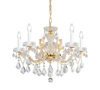 Kolarz Lighting Maria Classic Crystal 5 Arm Chandelier Polished Gold, 5x E14