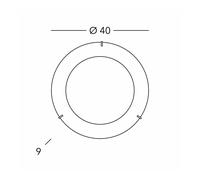 KOLARZ Serena ceiling lamp, red, Ø 40 cm, metal/glass