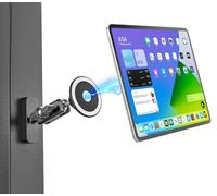 Kolasels Dual Magnetic Tablet Holder Mount with Double Strong Magnets, 360°Adjustable Metal Arm iPad Magnetic Mount for Fridge/Metal Shelf/Gym/Warehouse, Tablet Magnet Base for 4-11" iPad mini, iPhone