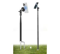 Kolasels Metal Pole Golf Phone Holder for Record Swing, Putting, Golf Training Aid, Tripod