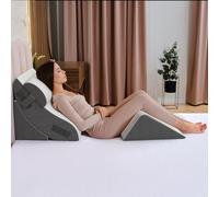 Kolbs 4pcs Orthopedic Bed Wedge Pillow Set | Stylish Chic Plush Velvet Cover | Post Surgery Body Pillow, Wedge Pillows For Sleeping | Acid Reflux and Gerd Wedge Pillow For Sleeping (4 Piece Wedge Set)