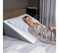 Kolbs Bed Wedge Pillow Extra Wide with Memory Foam Top, Large 12 Height (31 x 33 x 12) Stylish Jacquard Cover for Sleeping and Acid Reflux