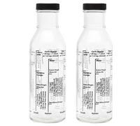 Kolder Salad Dressing Mixer Bottle with 8 Light Recipes, Glass, 13-Ounce, Set of 2