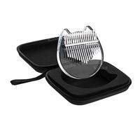 Koldot Clear Kalimba 17 Keys Engraved With Notes Cat Shaped Thumb Piano Solid Finger Piano Clear Body Cute Crystal Acrylic Kalimba With Tuning Hammer Hard Case Gifts