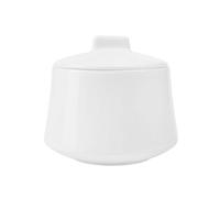 Koleksiyon Bone China Round Sugar Bowl with Rectangular Knob