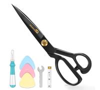 KOLEONHOME Fabric Scissors, 10 Inch Sewing Scissors,High Carbon Steel Tailor Scissors,Cloth Scissors,Guggenheim Scissors,Fabric Scissors for Cutting Clothes., Black, K20240101