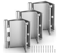 KOLET Offset Door Hinges, 3.5 Inches, 1/4" Radius, Brushed Nickel, 3 Packs