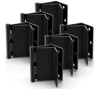 KOLET Offset Door Hinges, 3.5 Inches, 1/4" Radius, Matte Black, 6 Packs