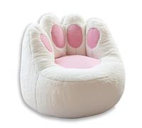 KOLEV Bean Bag Cover Only White Cat's Paw Shape Bean Bag Cover for Stuffed Animals Storage Bean Bag Chair Cover for Kids Pets Adults Indoor Bedroom Organizing Plush Toys (Large), MWMZ-04