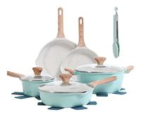 KOLEX non stick frying pan set,Nonstick Cookware Sets , pots and pans set ( Granite, induction cookware) (Turquoise)