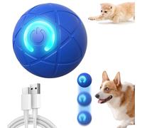 KOLGEIKJ Interactive Dog Ball Toys, 2025 New Vibrating Dog Ball Moving D-og B-all with LED Flash Light, Interactive Pet Toy Automatic Rolling B-all, Smart Self-Moving for Kittens, Puppies (Blue1)