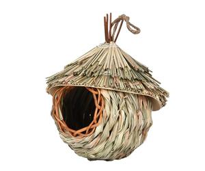 Kolibrihaus - Hand Hanging Bird Nest | Natural Reed Log Housing for Garden, Terrace, Balcony | Decorative Nest for Wild Animals, Backyard Watching and Garden