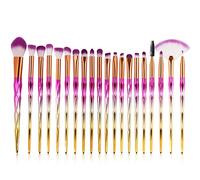 KOLIGHT 20pcs Cosmetic Makeup Brushes Set Eyeshadow Lip Brush for Beautiful Female (pink silver gold)