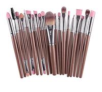 KOLIGHT® Set of 20pcs Cosmetic Makeup Brushes Set Powder Foundation Eyeliner Eyeshadow Lip Brush for Beautiful Female (Gold+Silver)