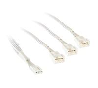 Kolink 1-3 PWM Braided White Splitter Cable - 35cm