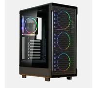 Kolink AM2 ARGB PC Case Black | ATX Mid-Tower with High Airflow, Four Pre-Installed ARGB Fans for Efficient Cooling and