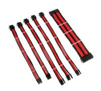 Kolink Core Adept Braided Cable Extension Kit - Jet Black/Racing Red