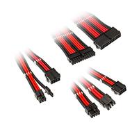 Kolink Core Adept Braided Cable Extension Kit - Jet Black/Racing Red