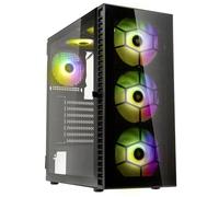 Kolink Observatory HF PC casing Black 4 built-in LED fans Glass panels