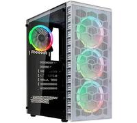 Kolink Observatory Lite Mesh ARGB Midi Tower Case - White, ATX Mid-Tower, Tempered Glass, Mesh Front