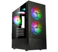 Kolink Observatory MX Mesh ARGB Mid-Tower PC Case - Black/White, Mesh Front, 5× Kolink Umbra ARGB Fans, Dual-Tone with Half-Hinged Tempered Glass Side