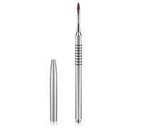Kolinsky Acrylic Nail Brush 3D Nail Art Brush Stainless Steel Nail Brushes for Nail Art Pens with Non-Slip Handle Nail Design Brushes Nail Painting Tools for UV Gel Nail Home Salon (Size # 2)
