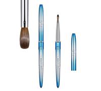 Kolinsky Acrylic Nail Brush KEMEISI 3D Pure Handmade Nail Brushes For Acrylic Application Professional Nail Art Brush (Blue 12)