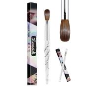 Kolinsky Acrylic Nail Brush KEMEISI 3D Pure Handmade Nail Brushes For Acrylic Application Professional Nail Art Brush (Size 14 White)