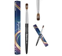 Kolinsky Acrylic Nail Brush Zayandari 3D Pure Handmade Nail Brushes For Acrylic Application Professional Nail Art Brush (Size 8)