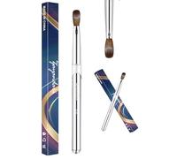 Kolinsky Acrylic Nail Brush Zayandari 3D Pure Handmade Nail Brushes For Acrylic Application Professional Nail Art Brush (Size 10 Metal)