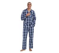 kolipajam Men Cotton Pajama Set For Men 2 Piceces Plaid Comfy Nightwear PJS With Pockets
