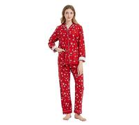 kolipajam Women's 100% cotton Flannel Pyjama Set Cozy Drawstring Waist Winter PJs for Women